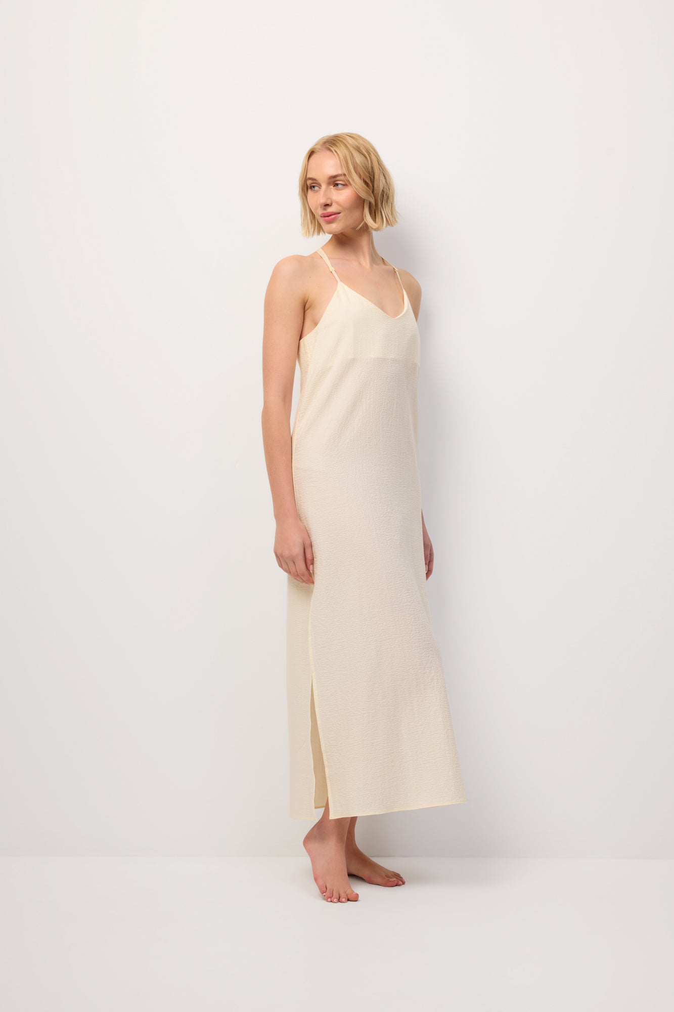 Limoncello Camisole Slip Dress Long Wanderluxe Sleepwear Limoncello Camisole Slip Dress Long Wanderluxe Sleepwear