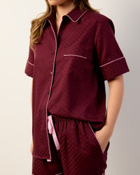 Bordeaux Pyjama Set Short