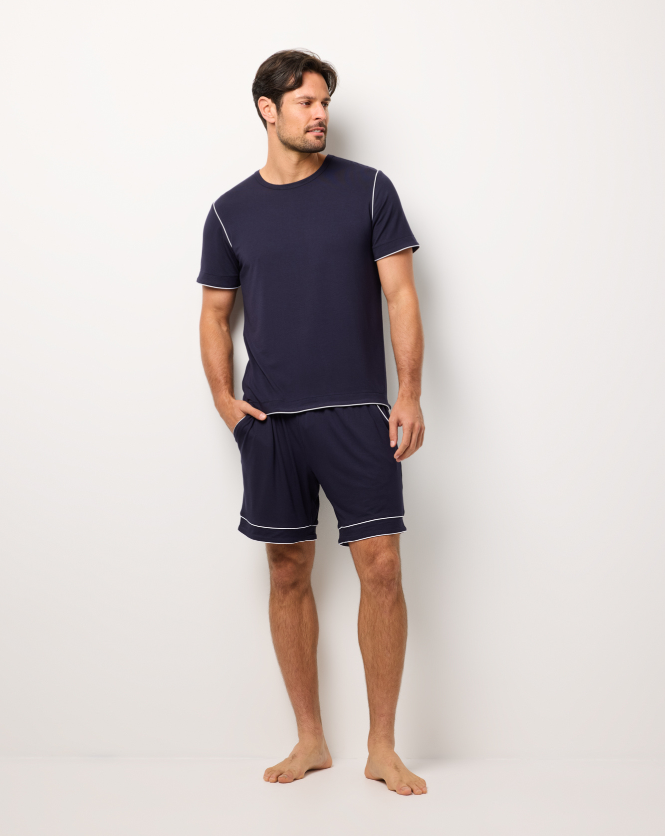 Nox TENCEL™ Boxer Shorts & Navy Tee Set