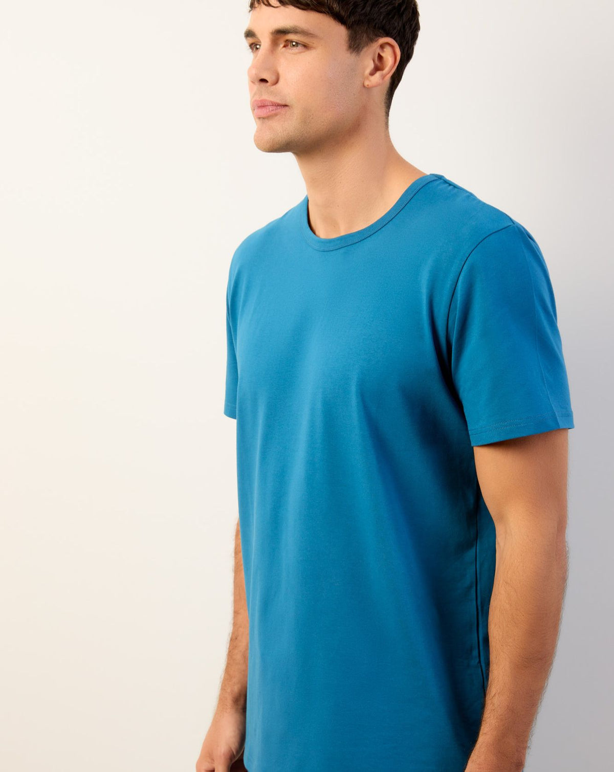 Bleu Boxer Shorts and Teal Blue T-Shirt