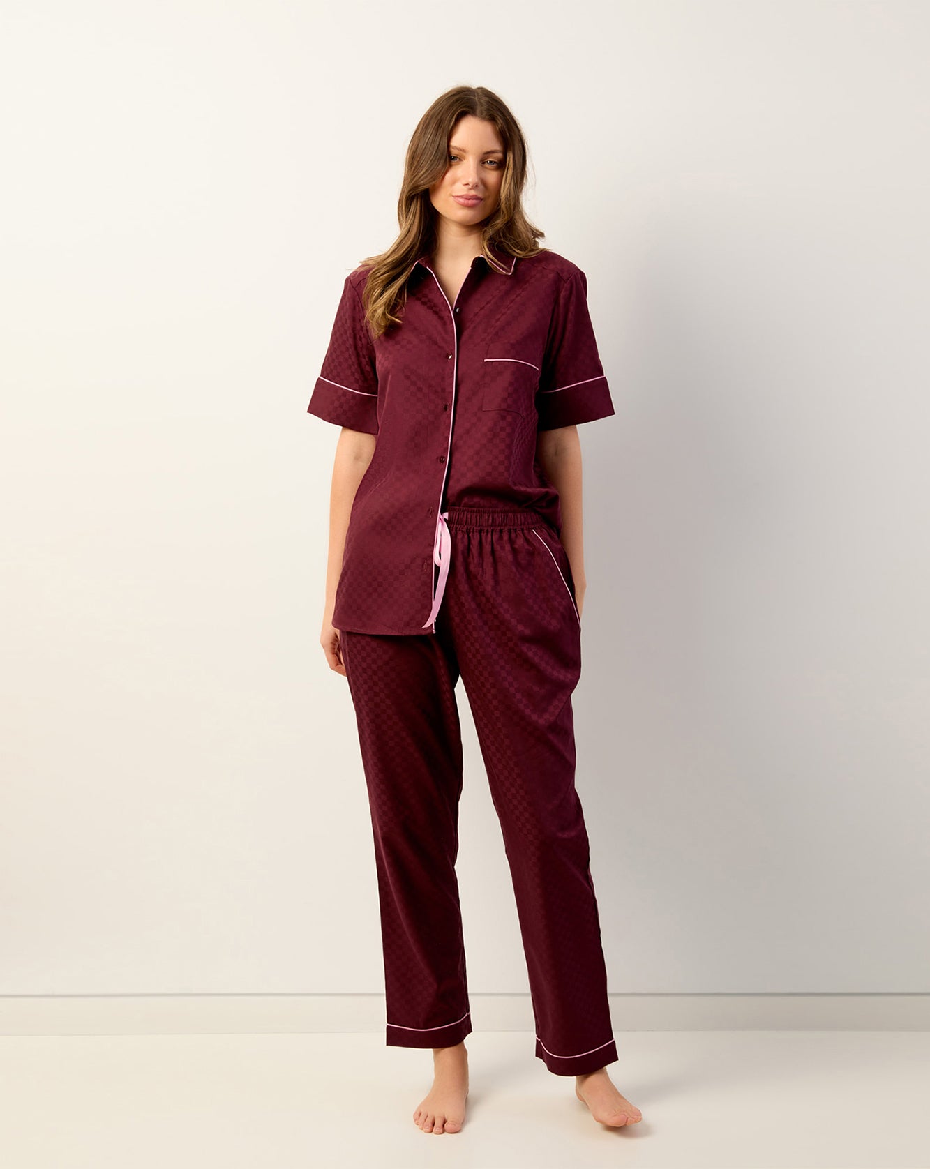 Bordeaux Pyjama Set Short