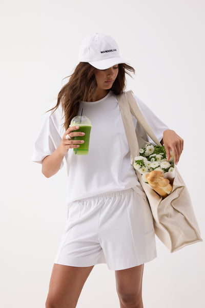 Off-Duty Cap White – Wanderluxe Sleepwear