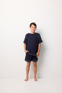 PRE-ORDER Jones TENCEL™ Modal Boxer shorts & Navy Tee Set (Boys)
