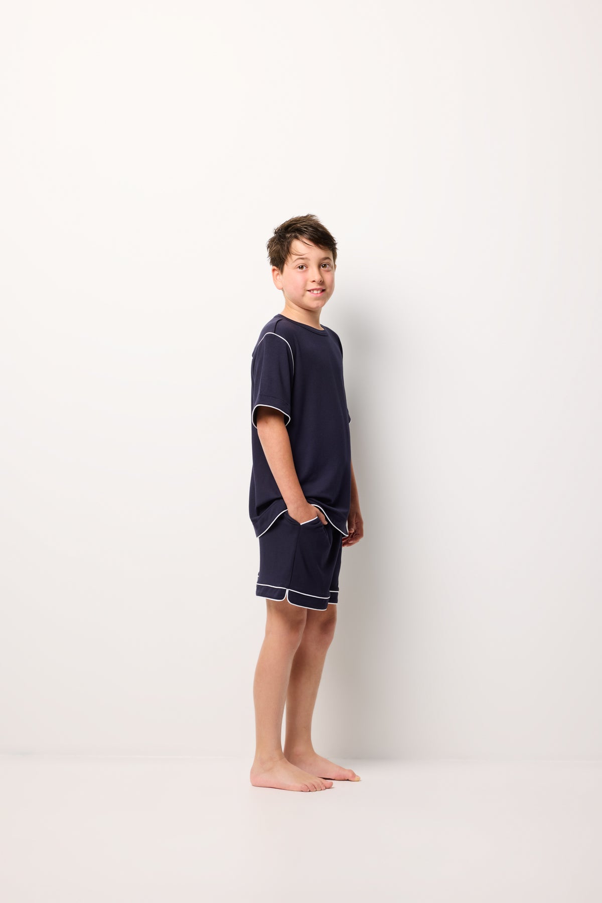 PRE-ORDER Jones TENCEL™ Modal Boxer shorts & Navy Tee Set (Boys)